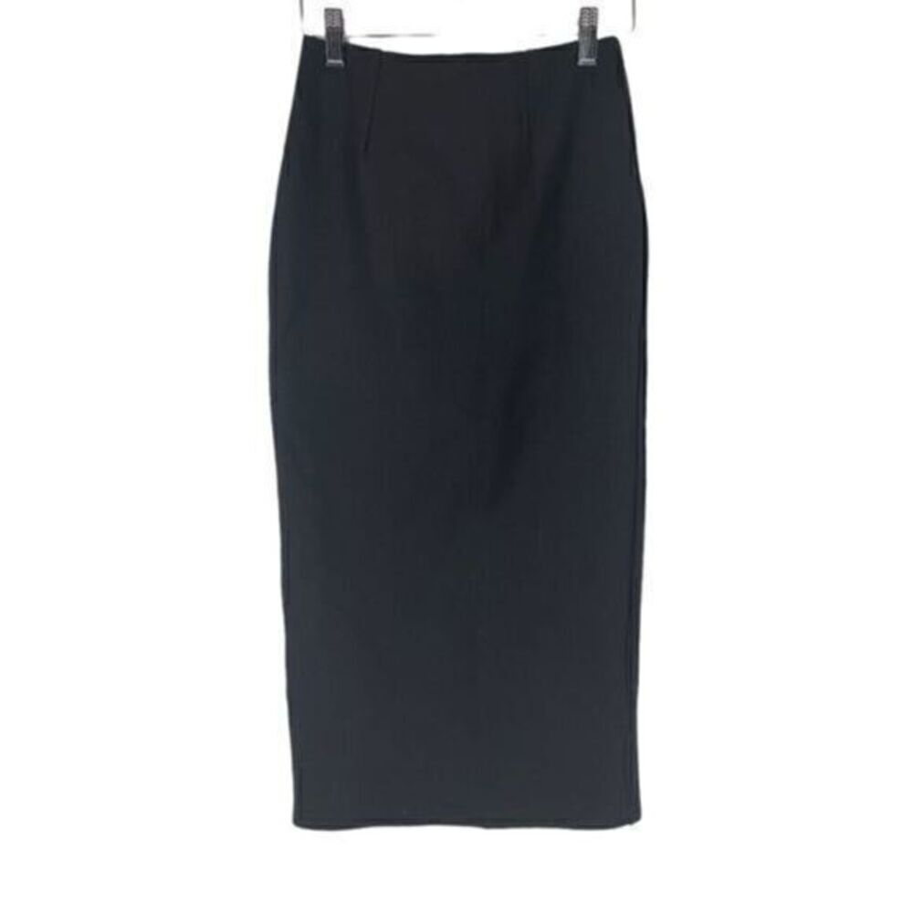 Pookie & Sebastian Black Pencil Skirt Small Mid Slit Nordstrom
